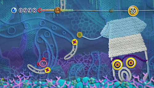 Kirby's Epic Yarn boss screenshot